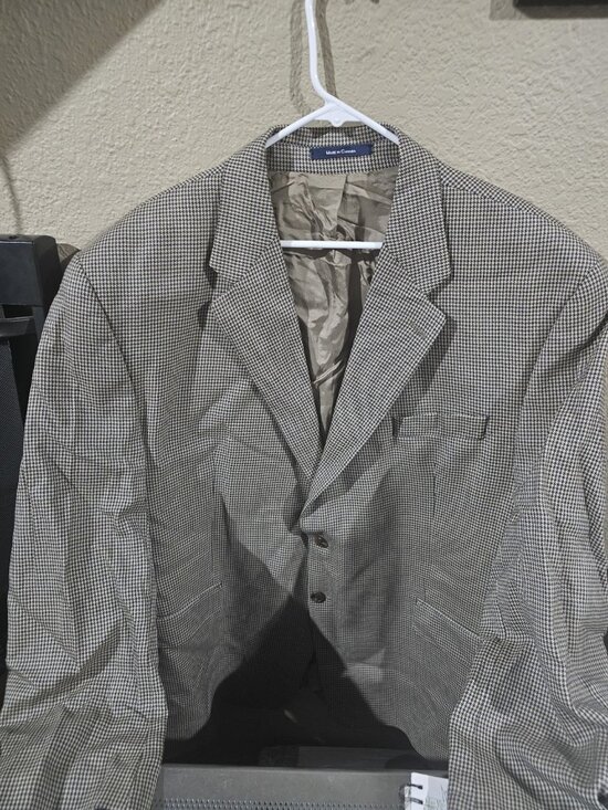 Chaps Ralph Lauren Other - Chaps Ralph Lauren Tan Herringbone Wool Blazer Jacket Men's Size 50R Vintage